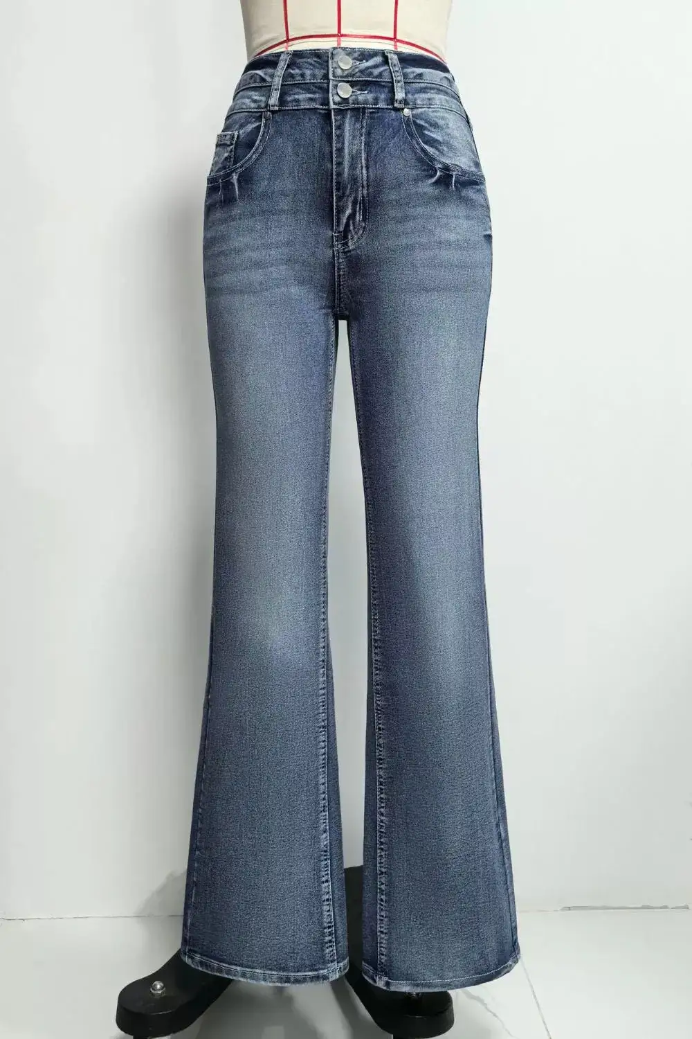 High-Waisted Flare Leg Jeans Pants For Women