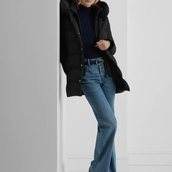 Down Hooded Longline Women's Coat