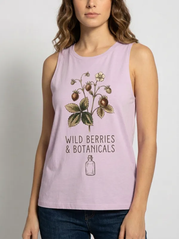 Women's Botanical Wild Berries Graphic Tank Top Sweatshirt
