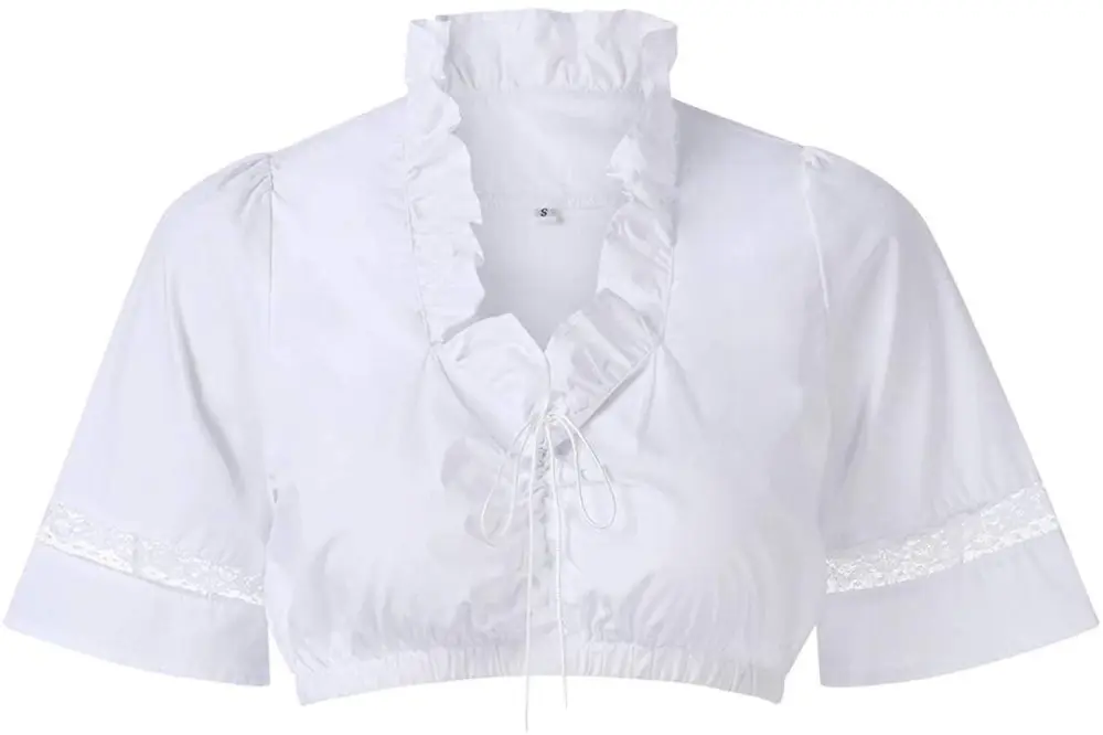 Elegant Lace Ruffled Blouse