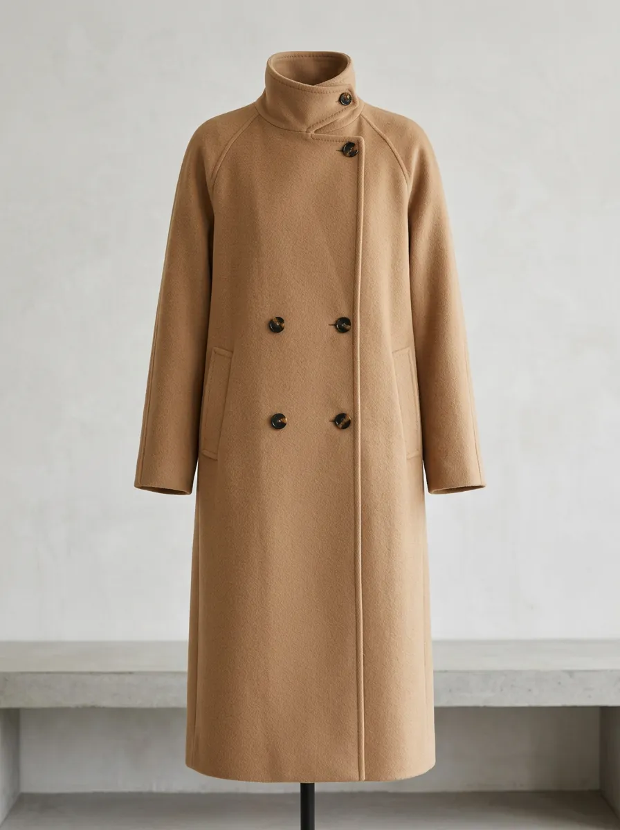 Structured Double-Breasted Wool Coat
