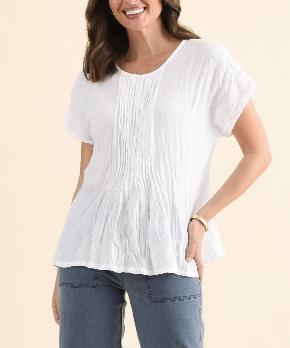 Cotton Textured Draped Fit Lightweight Top