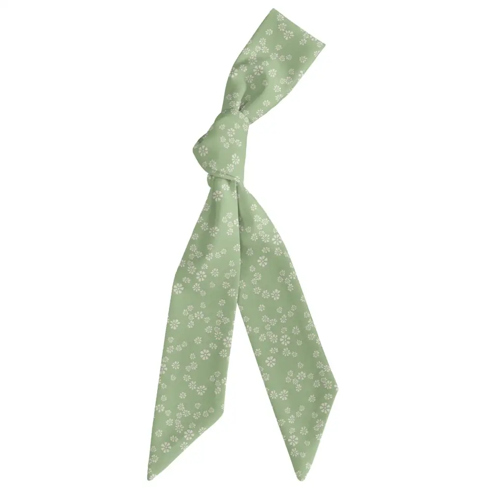 Floating Floral Pattern Hair Scarf