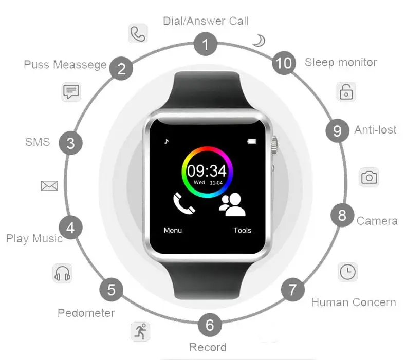 WristWatch Bluetooth Smart Watch