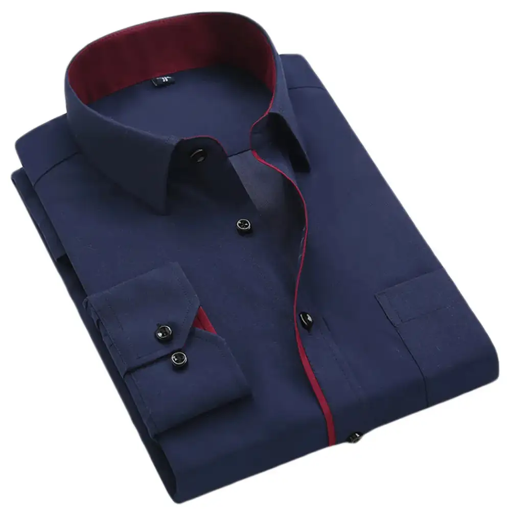 Long Sleeve Slim Fit Casual Dress Shirt