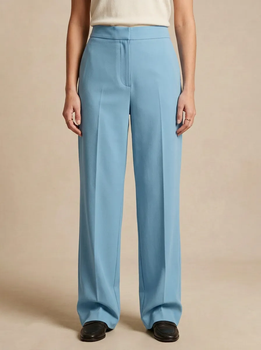 Smart Casual High Rise Wide Leg Trousers