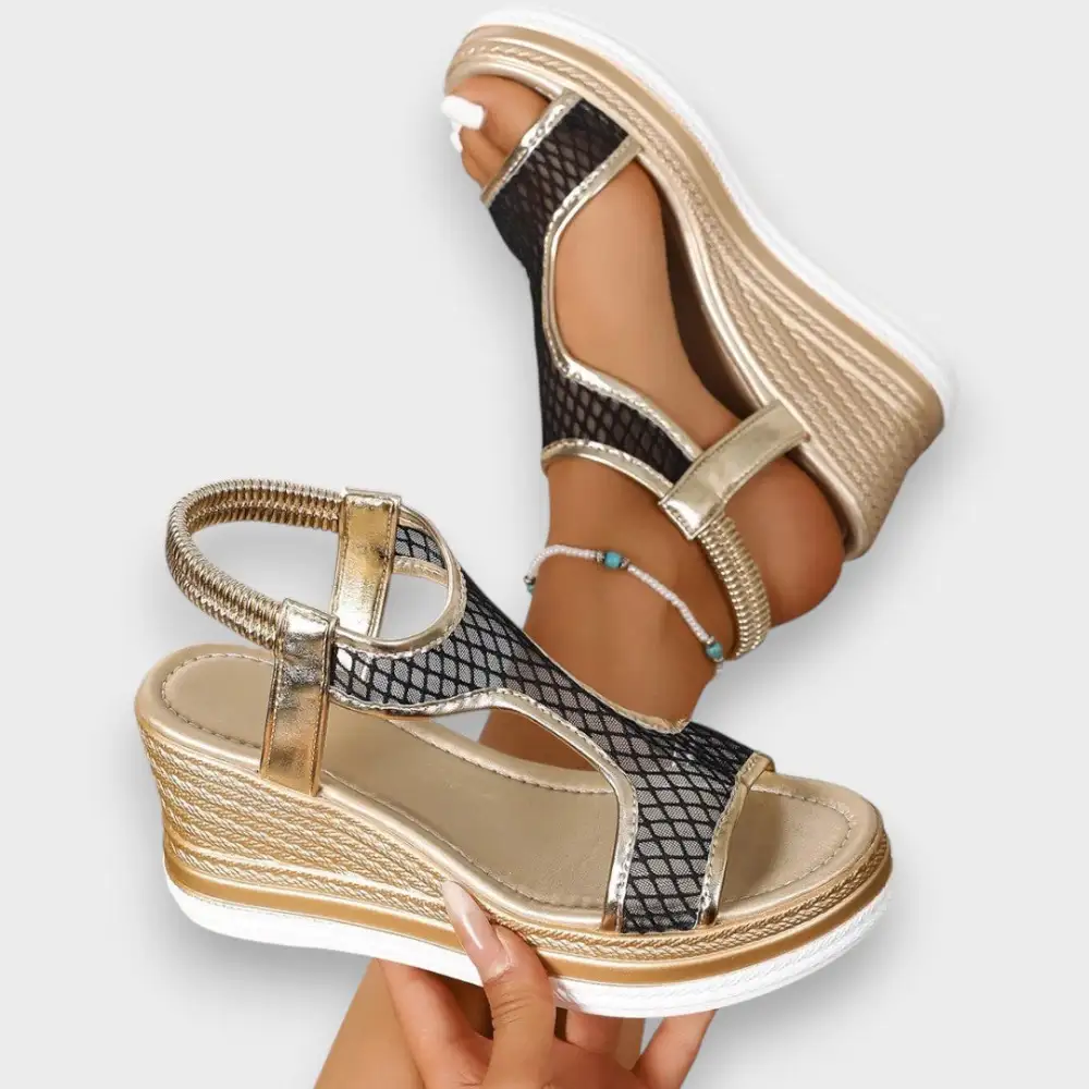 Wedge Slip On Supportive Heeled Sandals