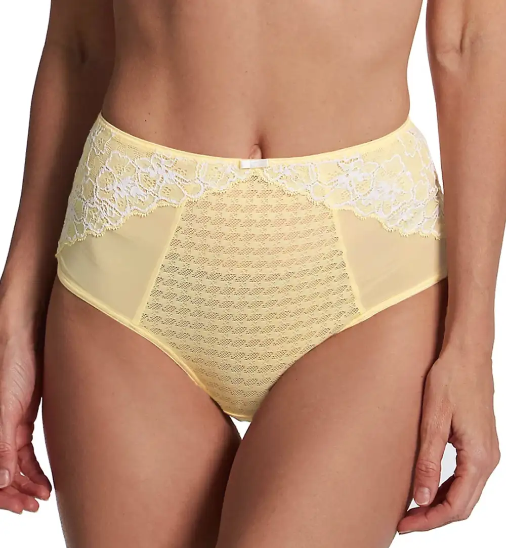 Classic High-Waist Stretch-Lace Floral Cheeky Brief Panty
