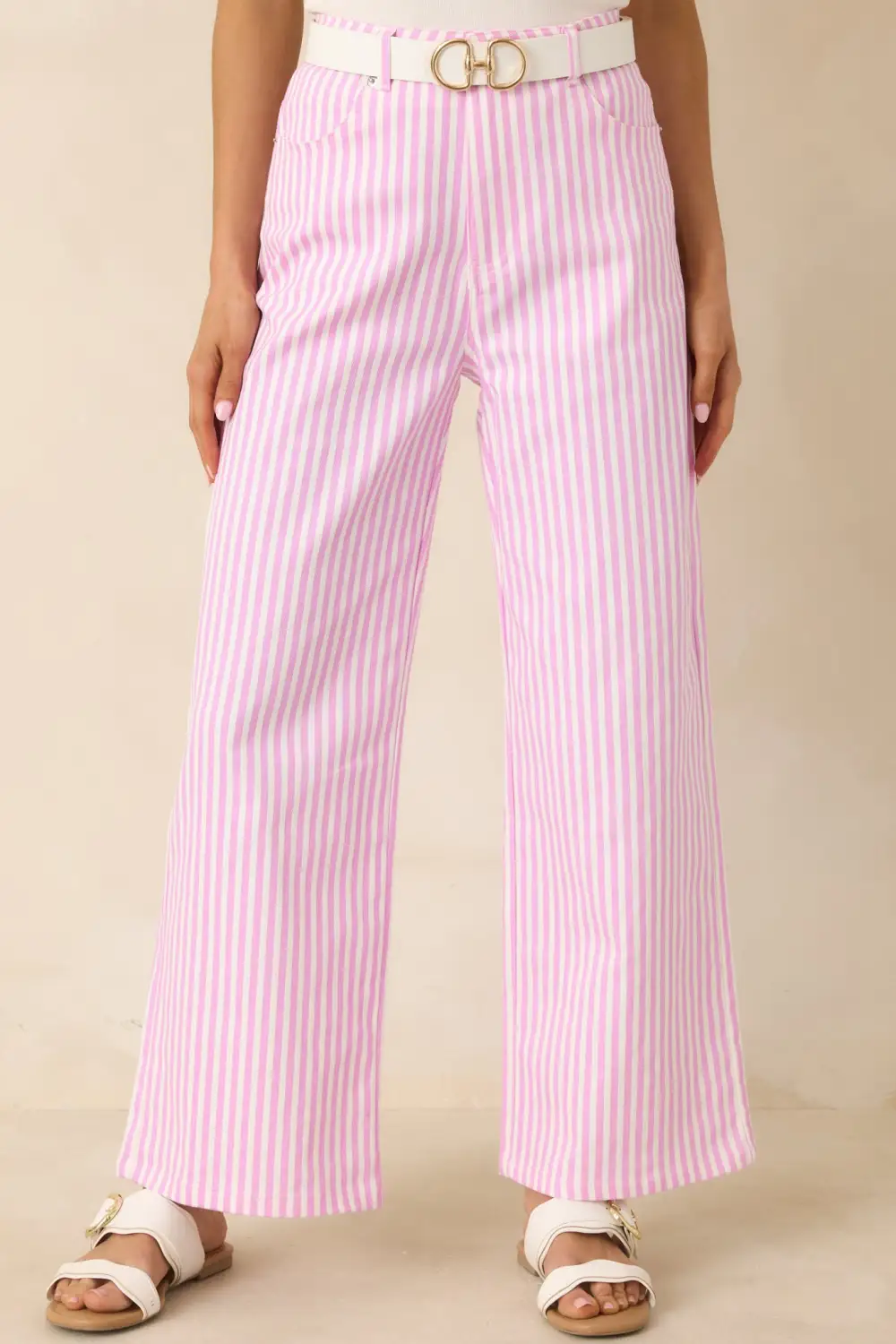 Striped Let's Wide Leg Pants