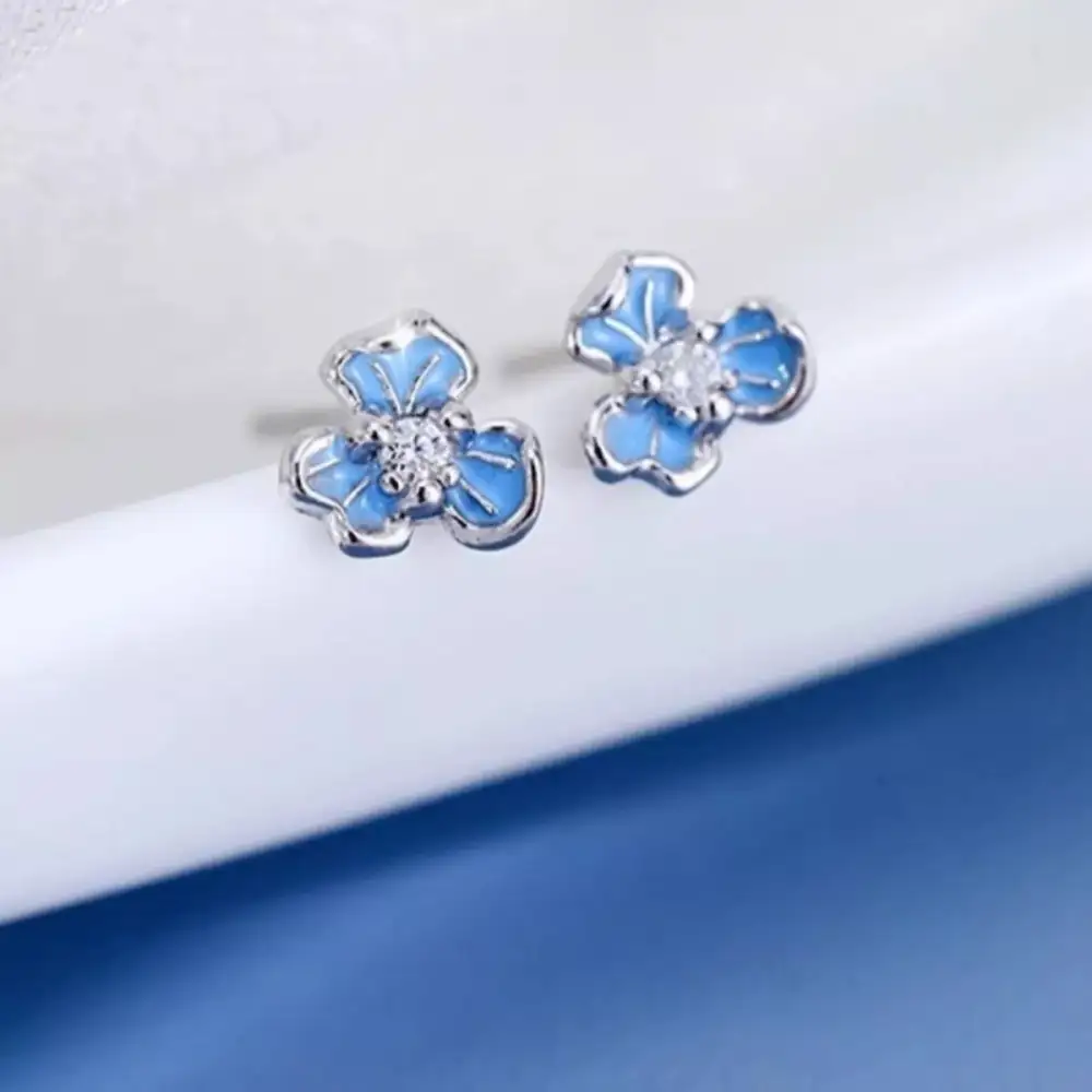Sterling Silver Flower Stud Earrings