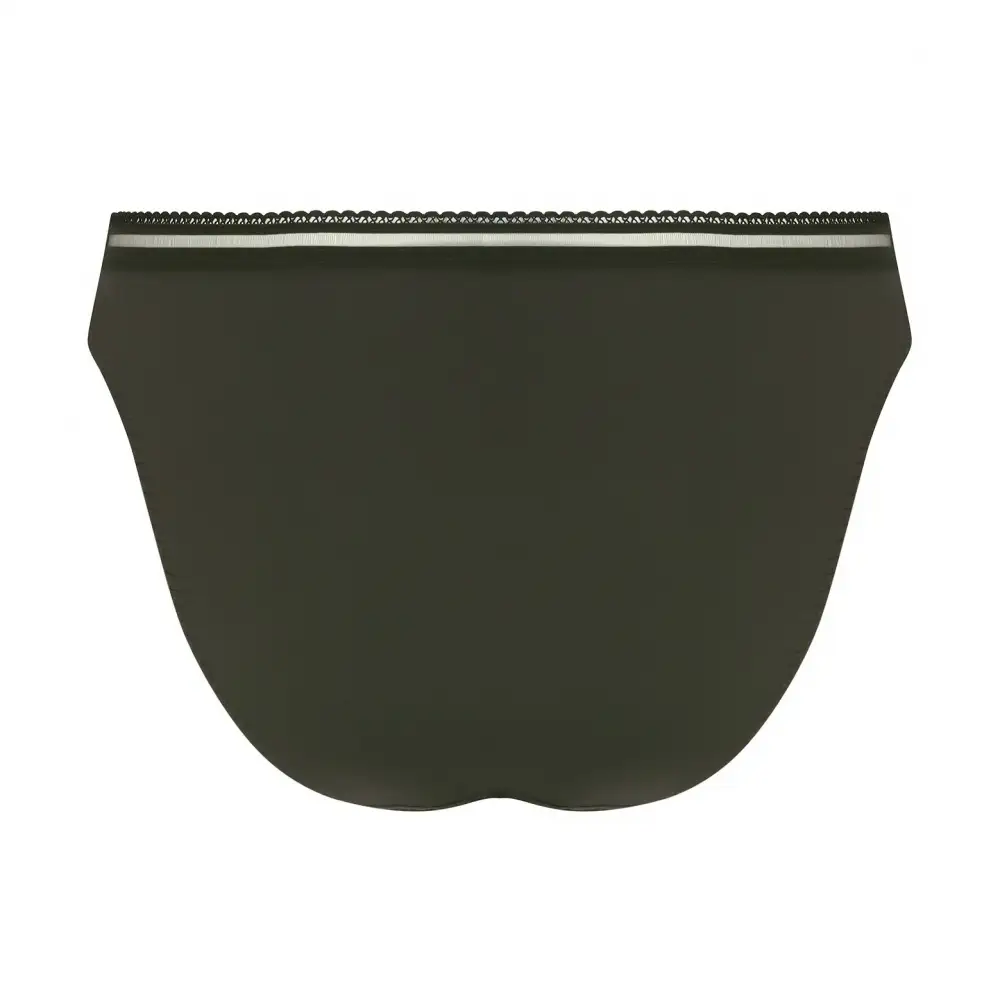Women's Full Coverage Elastic Waistband Cotton Gusset Scalloped Lace Cotton Breathable Soft Fabric Stretch Fit Full Back Bikini Panty