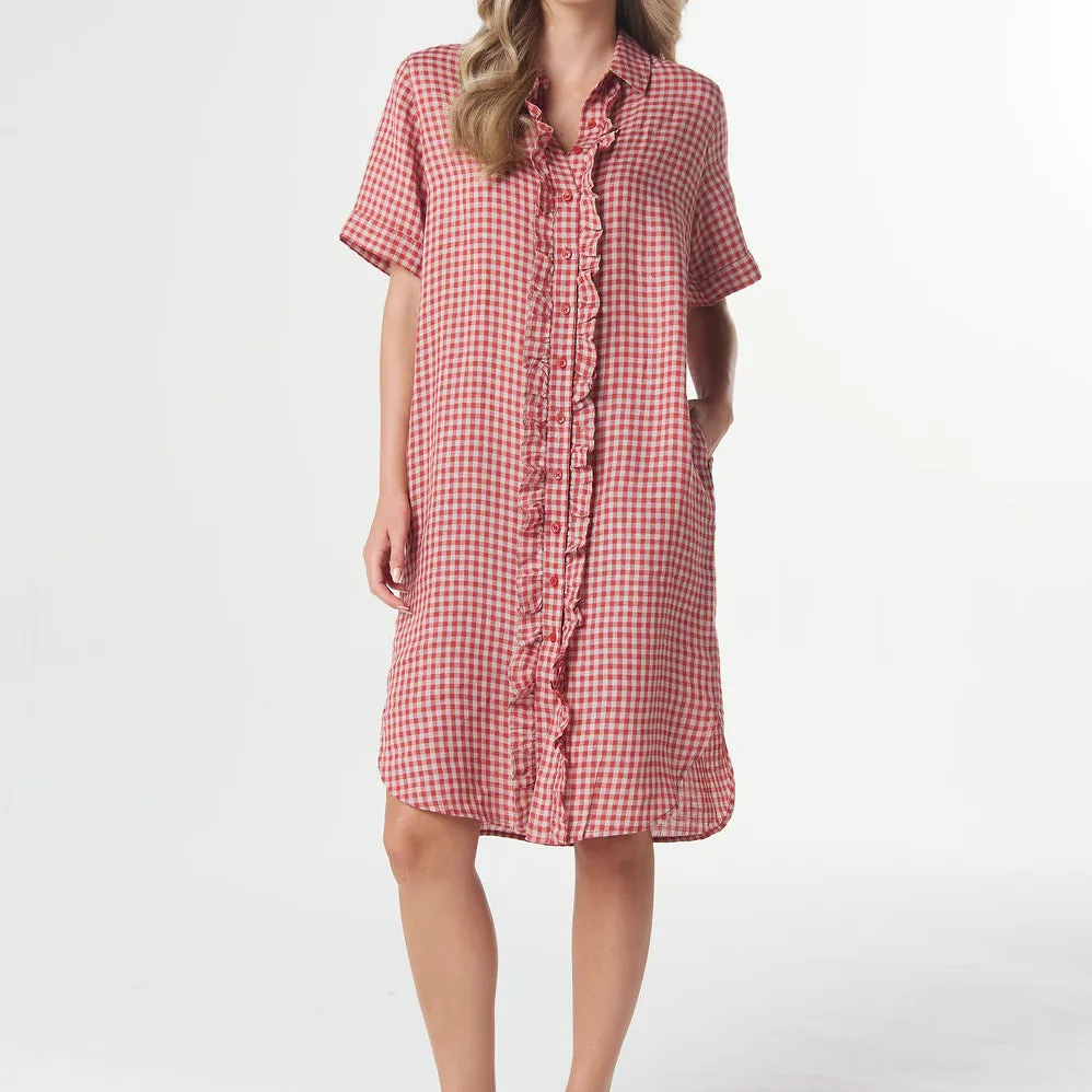 Women's Frill Short Sleeve Casual Dress