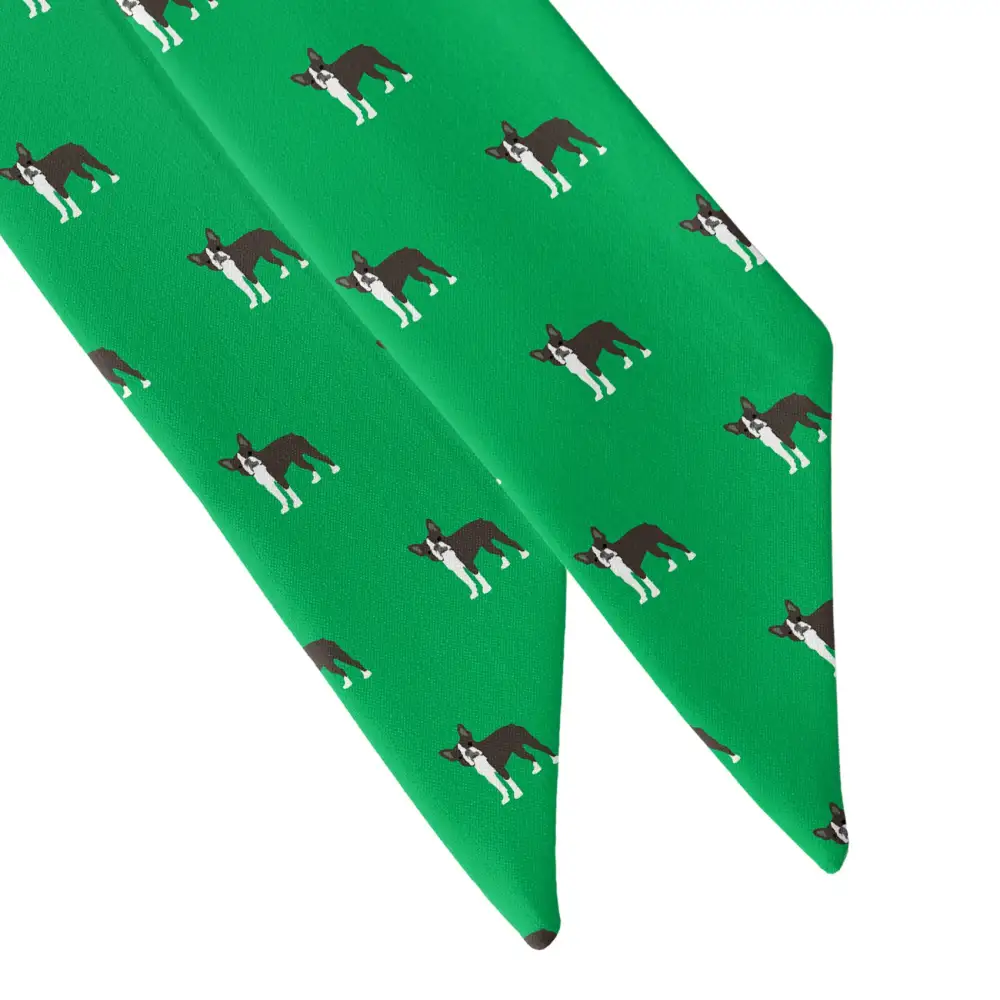 Boston Terrier Motif Hair Scarf
