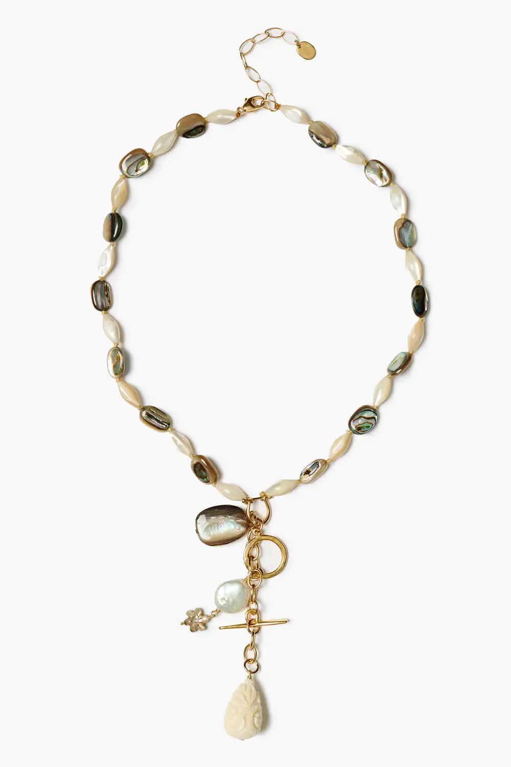 Polished Pearl Statement Necklace