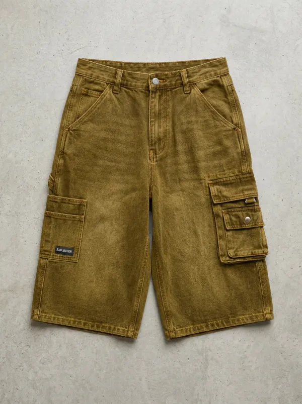 Adventure Cargo Denim Washed Men's Cargo Shorts