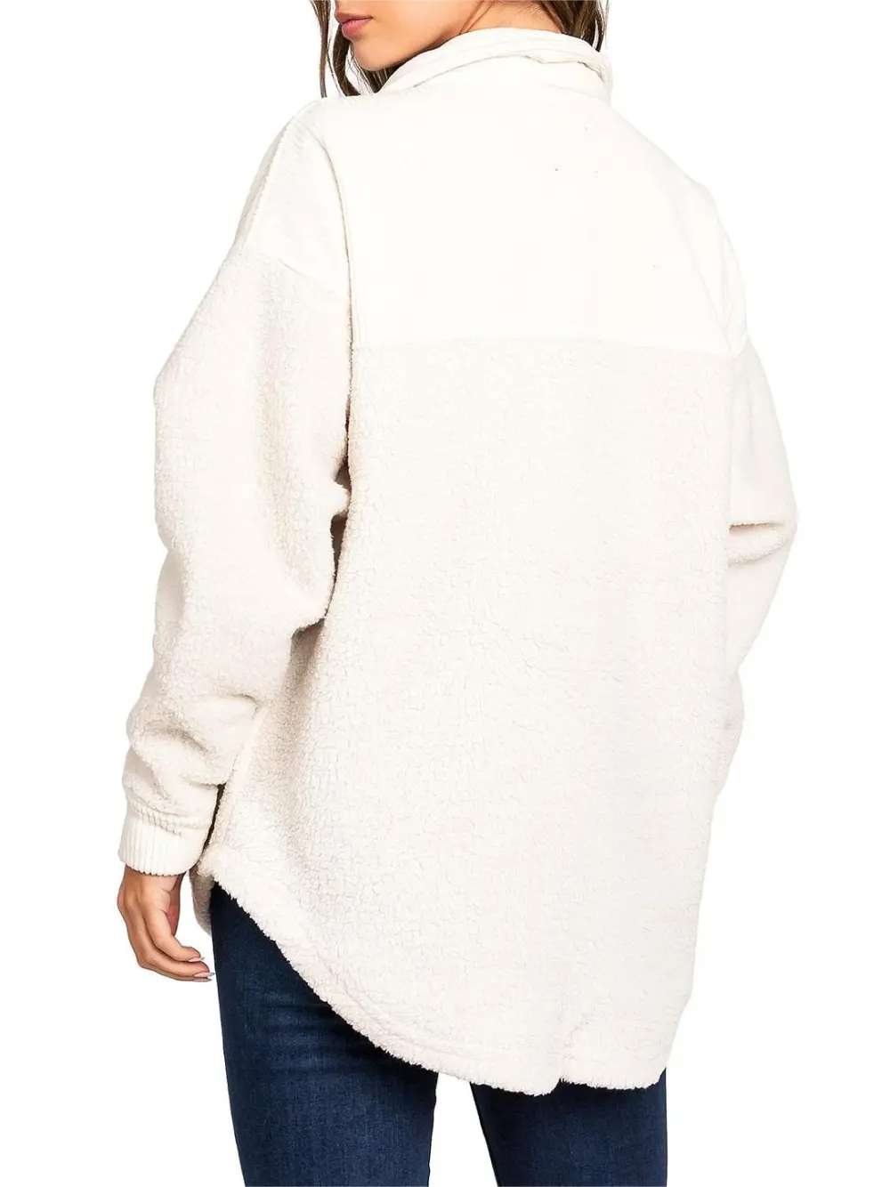 Button Up Sherpa Shacket