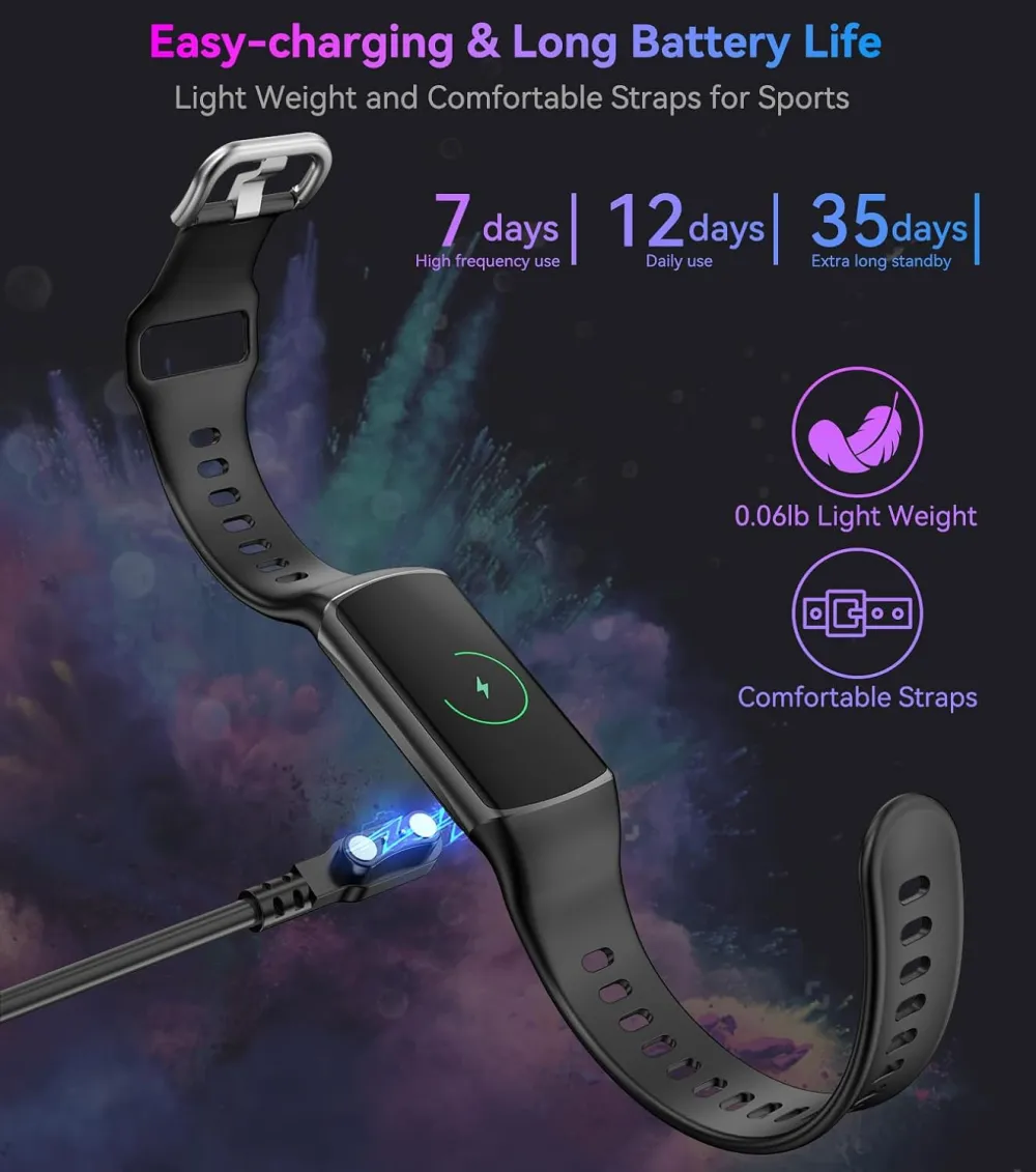Smart Watch Fitness Tracker with 24/7 Heart Rate, Blood Oxygen Blood Pressure Monitor Sleep Tracker 120 Sports Modes Activity Trackers Step Calorie Counter IP68 Waterproof for Andriod iPhone Women Men