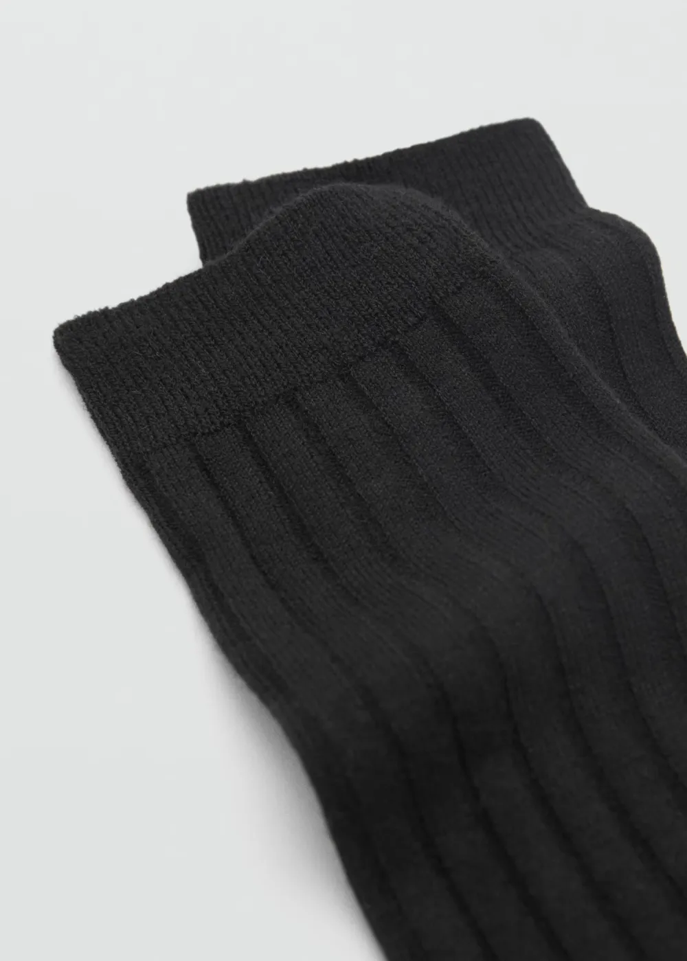 Black Wool Blend Casual Style Socks