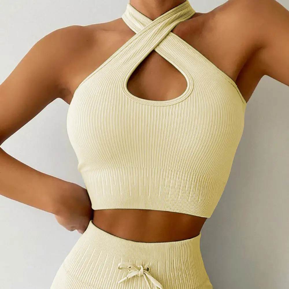 Cross-Back Sports Vest Bra