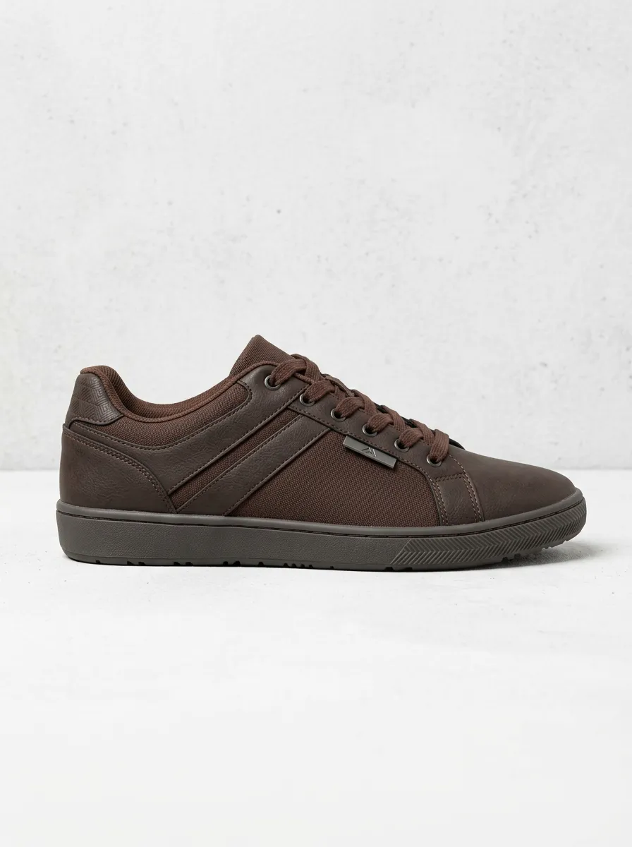 Rugged Faux Leather Leather Look Modern Look Men's Casual Sneakers