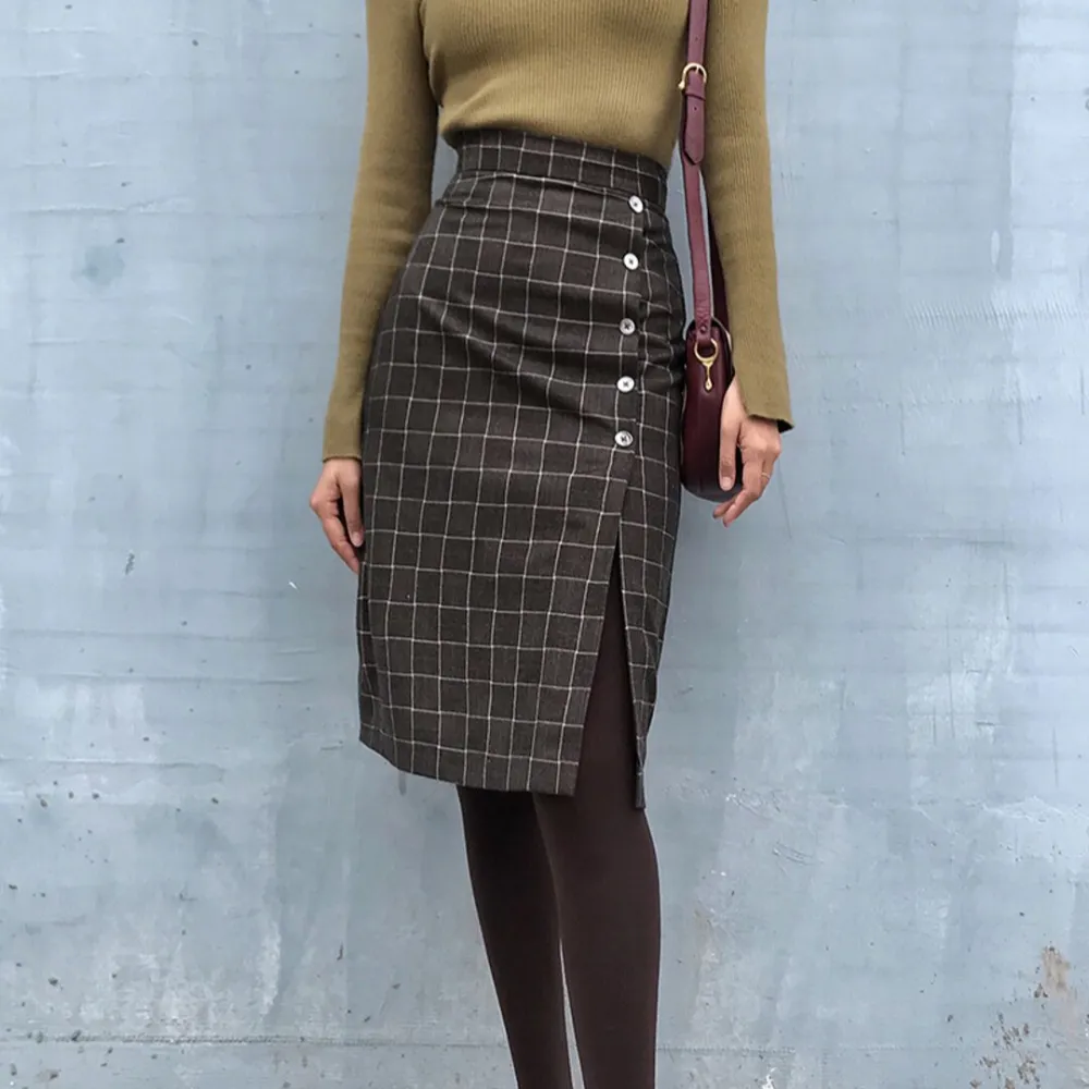 Graceful Weekend Everyday Casual Plaid Skirt