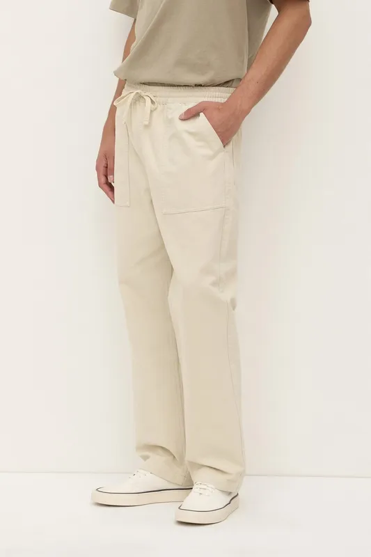 Limestone Canvas Drawstring Pants