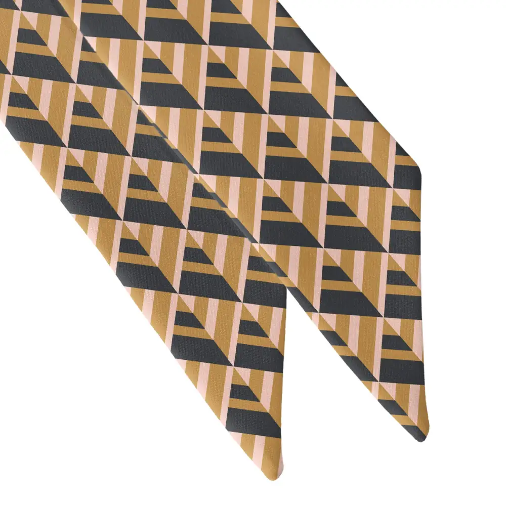 Geo Plates Pattern Hair Scarf