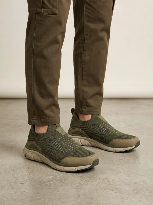 Men's Outdoor Casual Knitted Print Sneakers