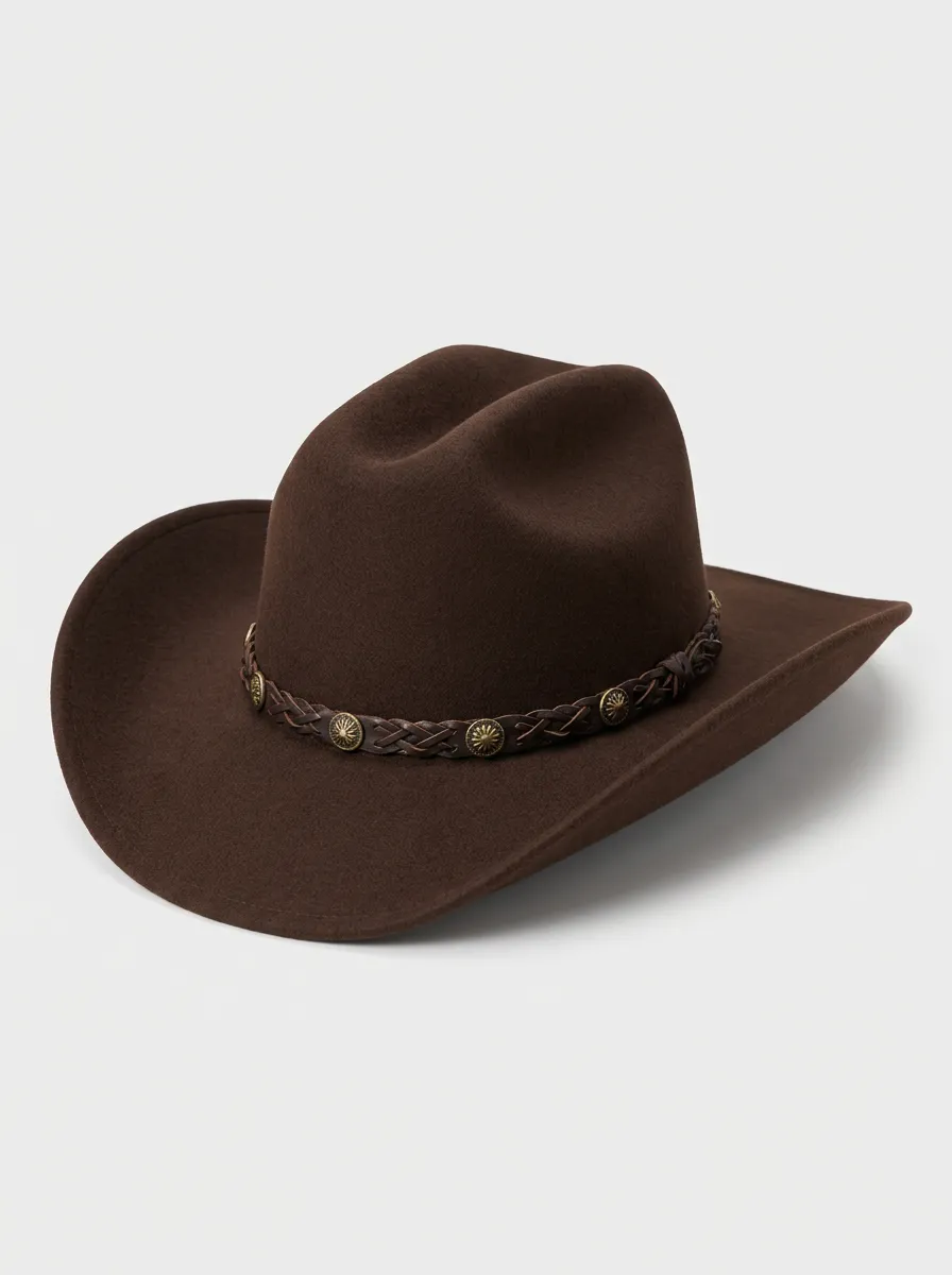 Western Felt Hat Featuring Braided Band