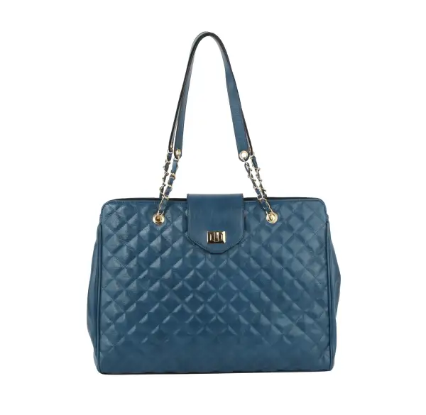 Oversize Quilted Trolley Sleeve Satchel Bag