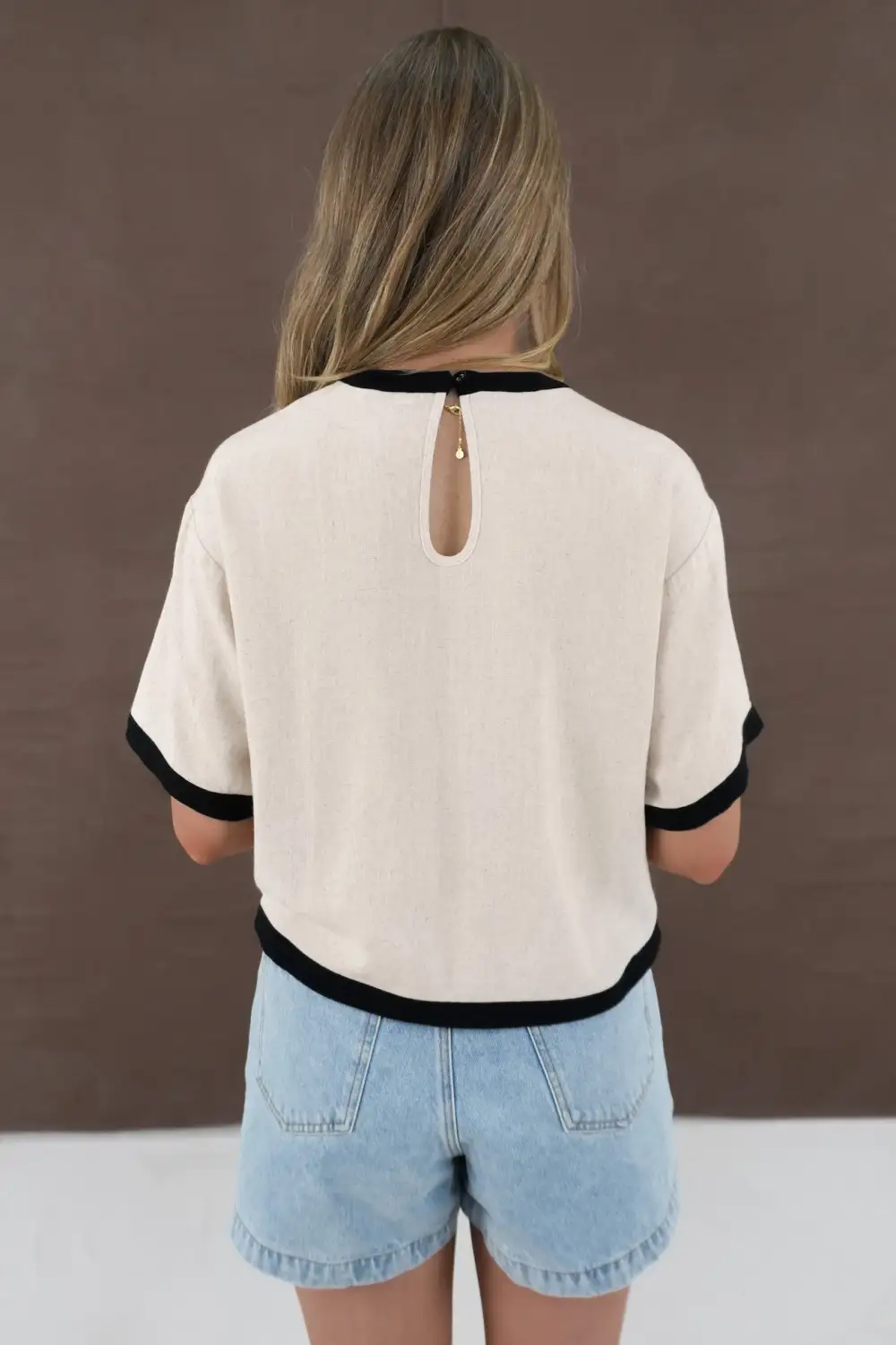 Cropped Weekend Outfit Casual Tee