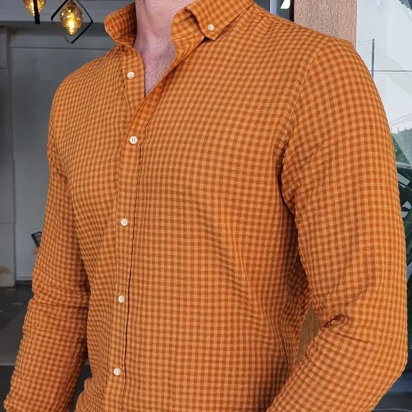 Smart Long Sleeve Slim Fit Cotton Casual Shirt