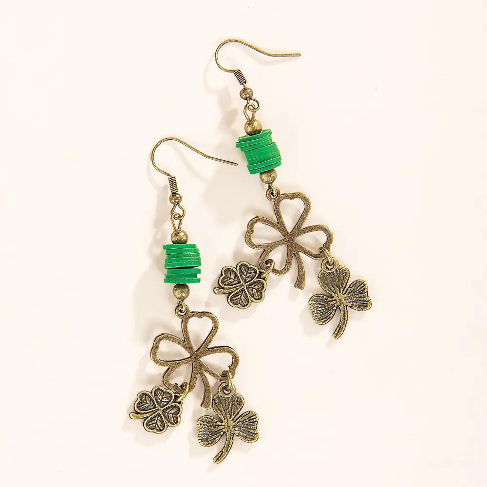 Clay Leaf Drop Earrings