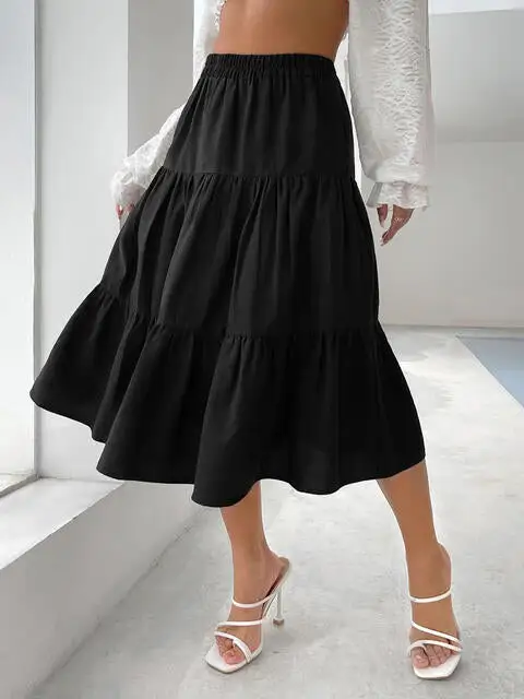 Printed Everyday Midi Skirt