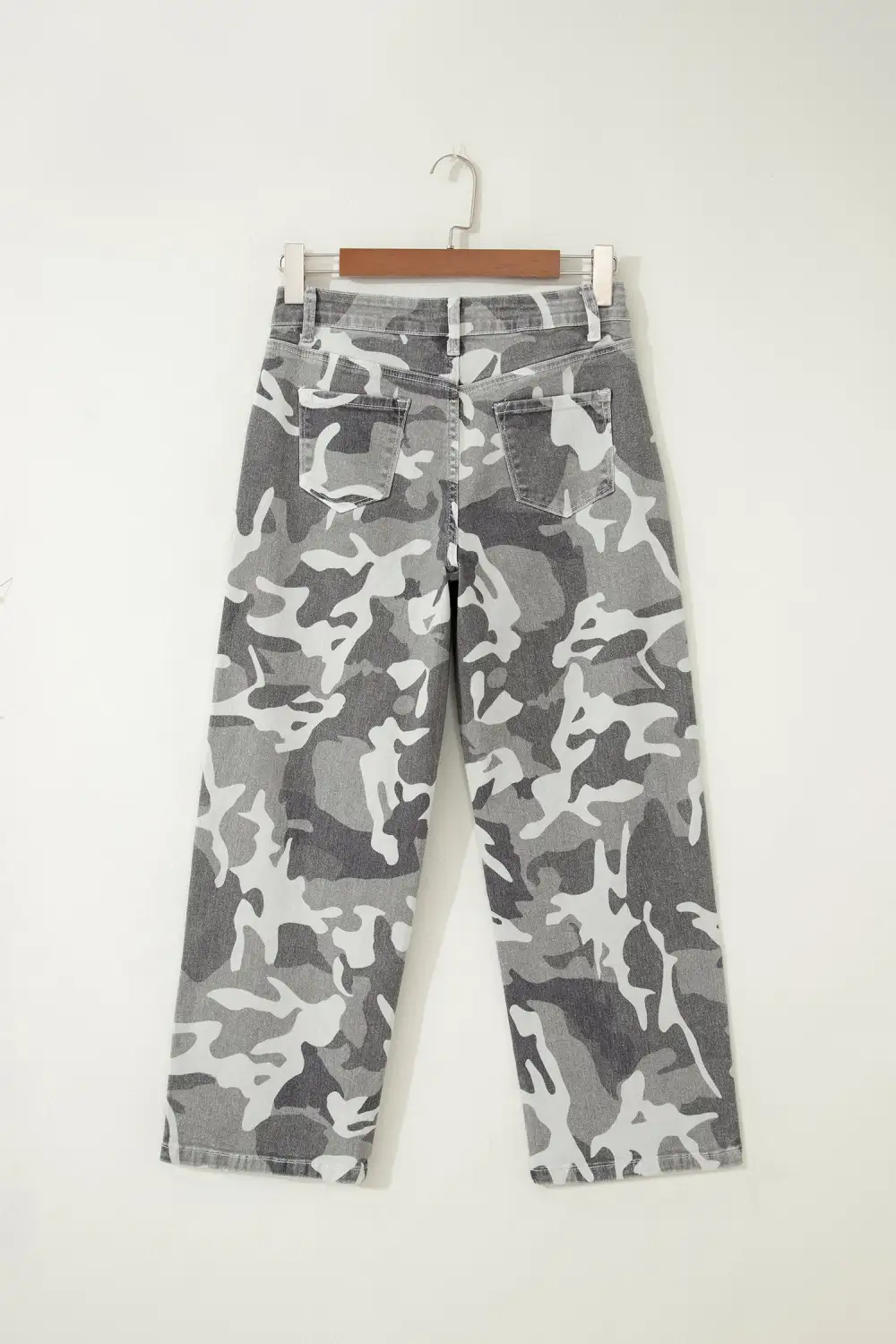 Women's Camo Pattern Cotton Denim Shift Jeans