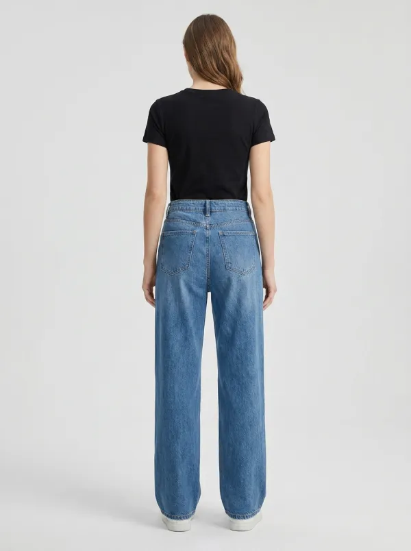 Women's Wide Leg Casual Denim Jeans