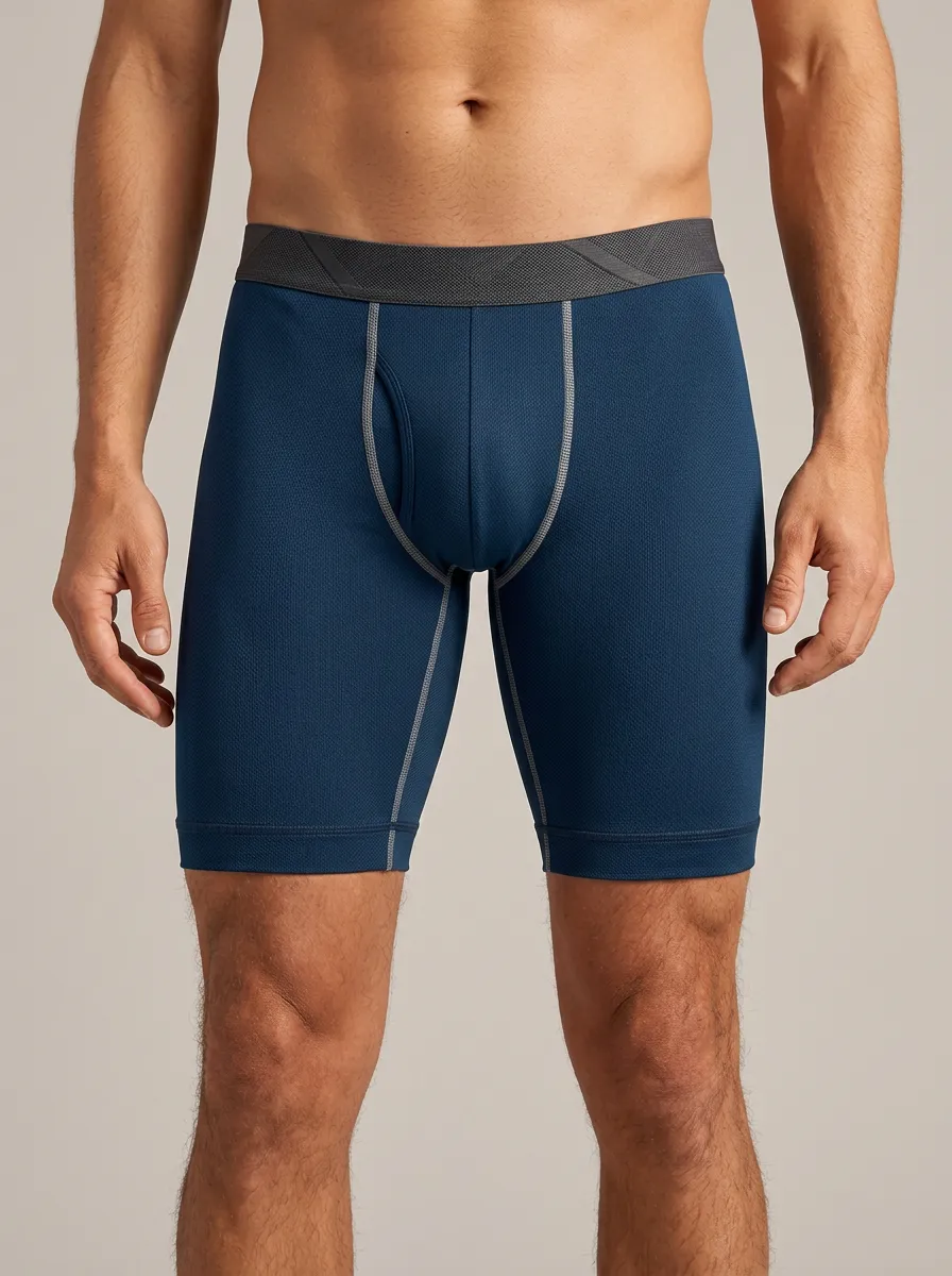 Men's Graphic Athletic Performance Mesh Boxer Briefs