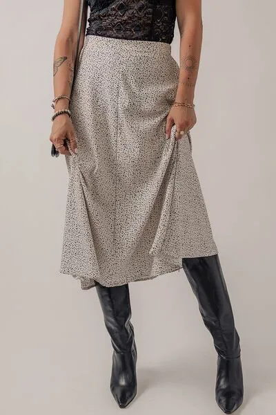 Casual High Waist Midi Skirt