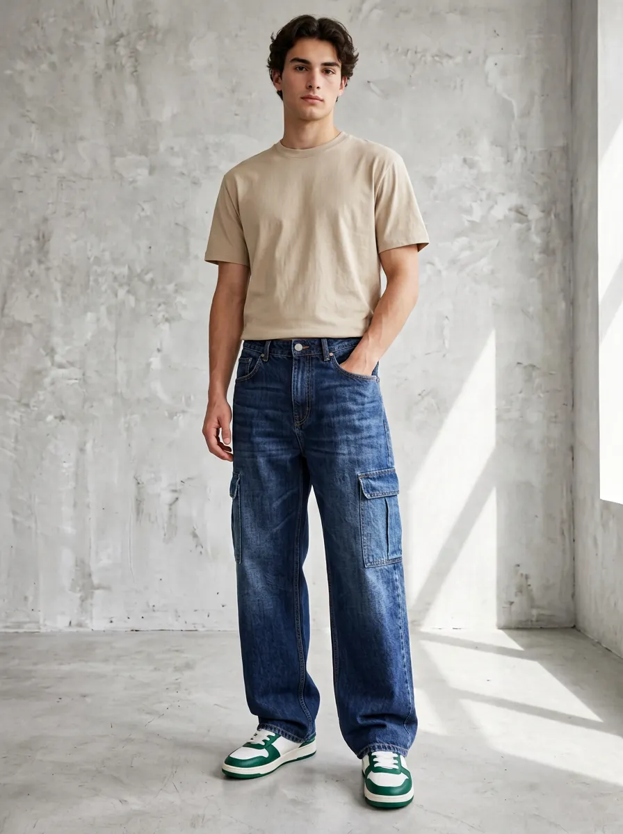 Men's Relaxed Profile Wide Leg Jeans
