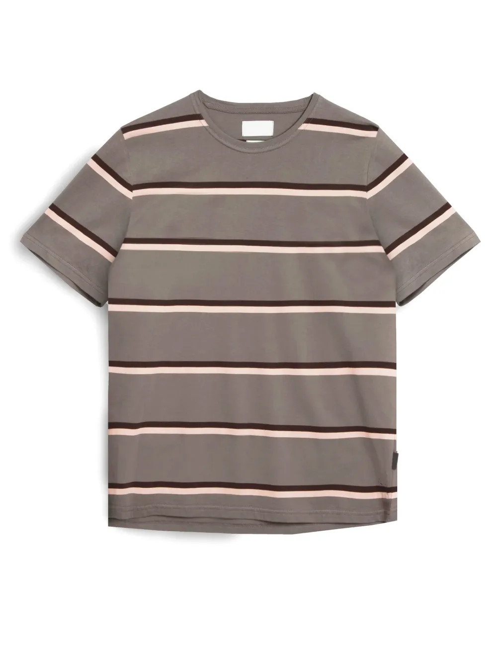 Brown Crew Neck Short Sleeve T-Shirt