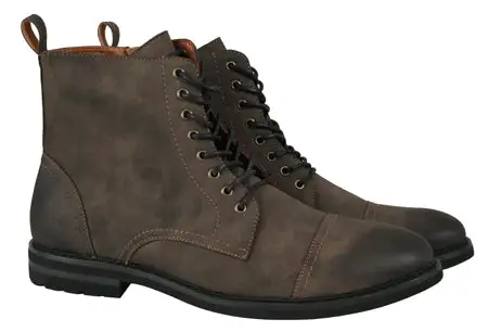 Men's Streamlined Casual Side Zip Faux Leather Everyday Boots