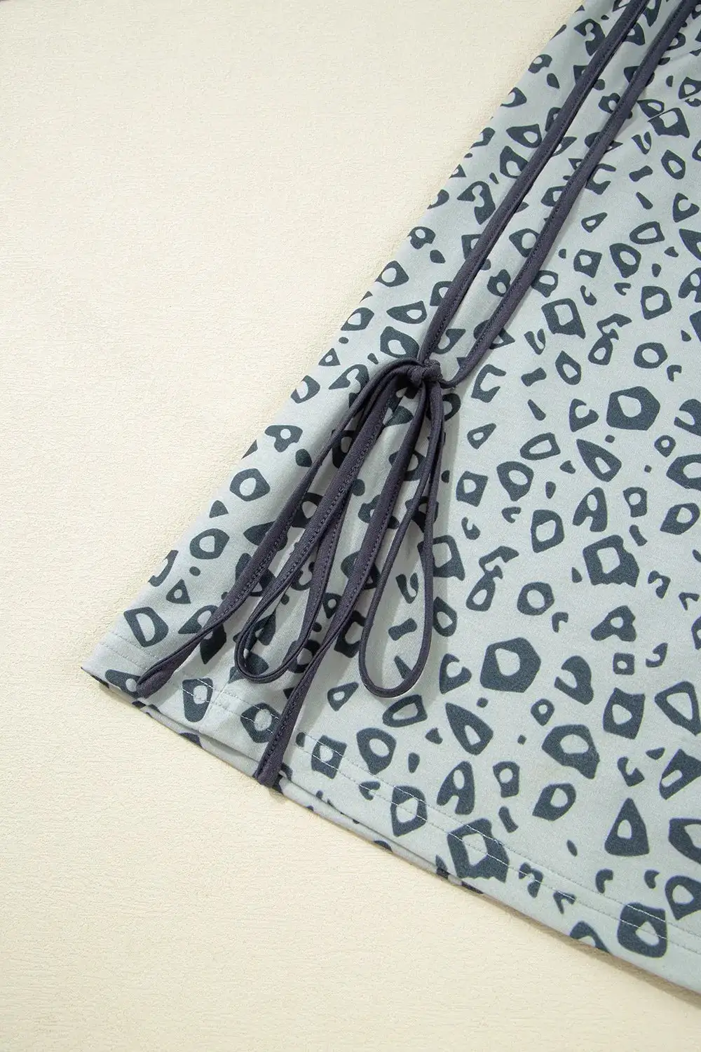 Leopard High Waist Side Bow Pants