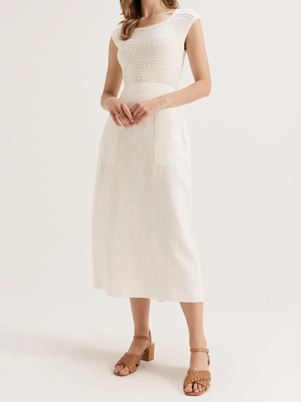 High Waisted Linen Wrap Skirts