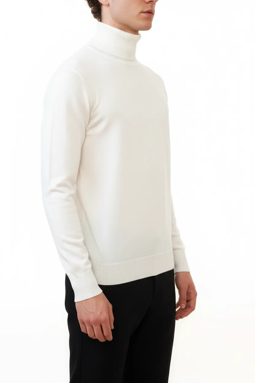 Everyday Slim Fit Viscose Turtleneck Sweater