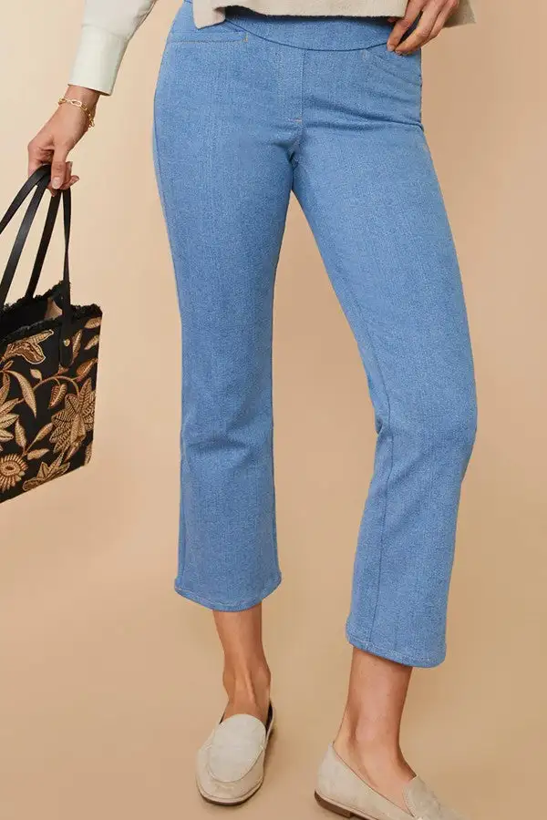 Light Wash Kick Flare Denim Pants