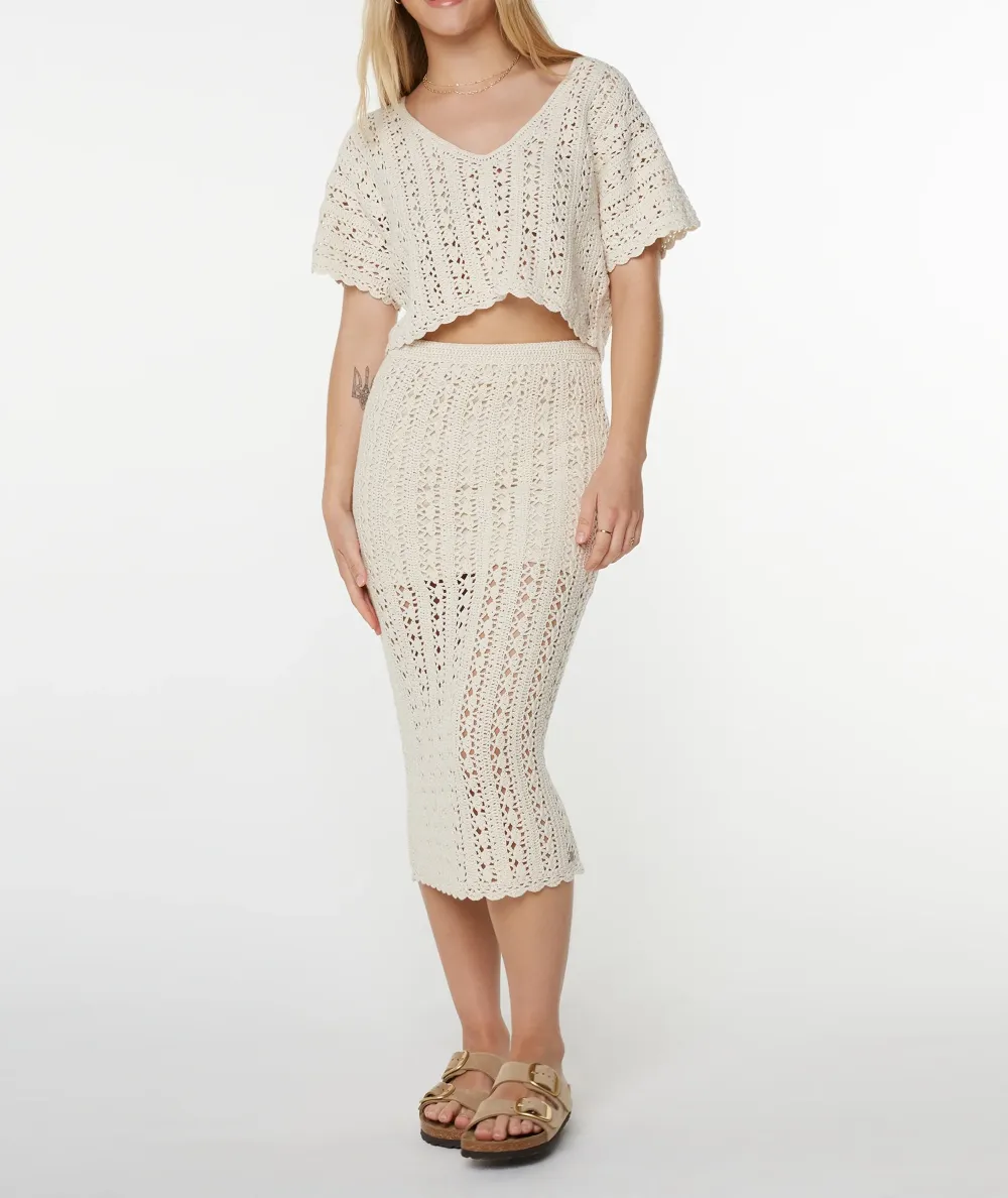 Ribbed Knitted Ladies' Skirt