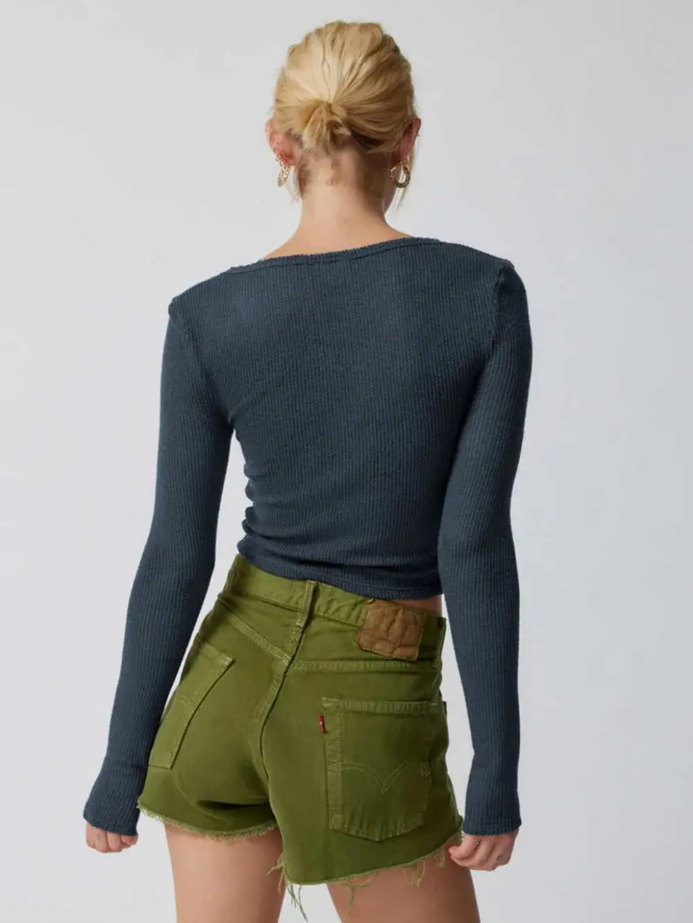Everyday Notched Long Sleeve T-Shirt