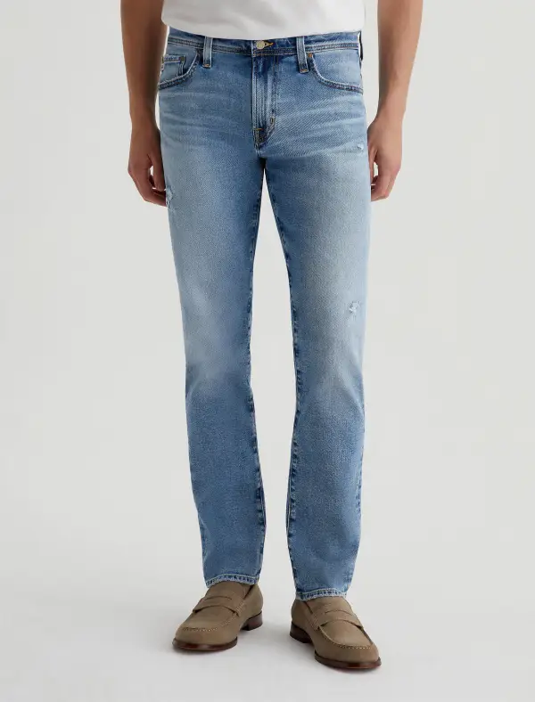 Men's Modern Slim Zip Fly Fitted Upper Block Jeans