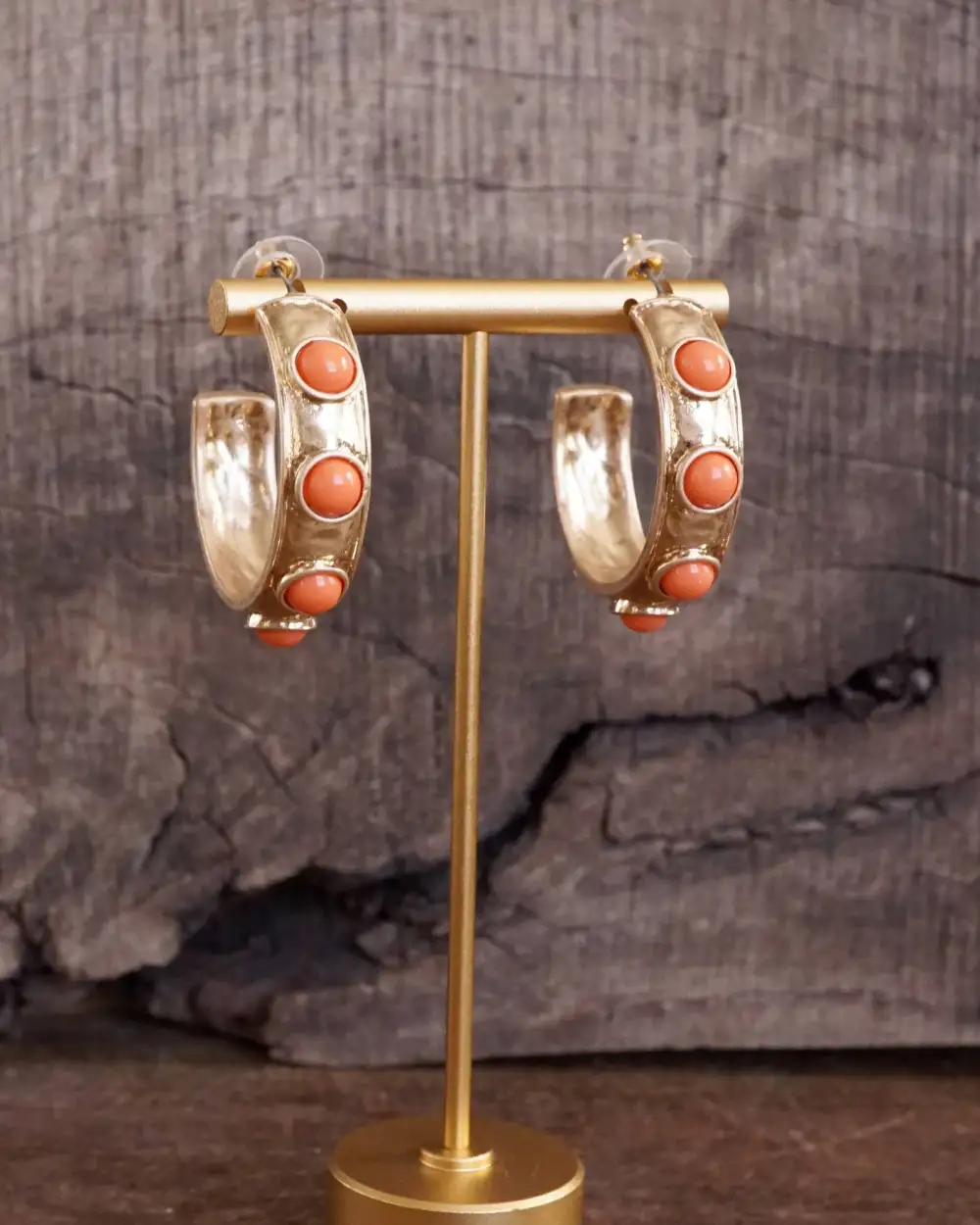 Twisted Textured Refined Hoop Earrings