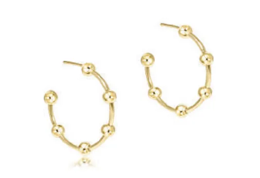Beaded Minimal Hoop Earrings